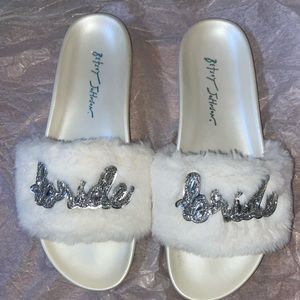 Betsey Johnson bride slippers